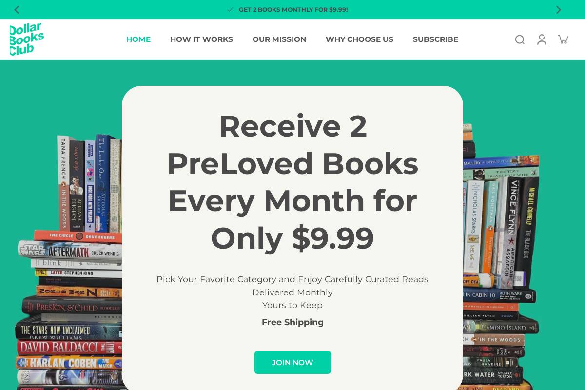 dollarbooksclub.com homepage screenshot