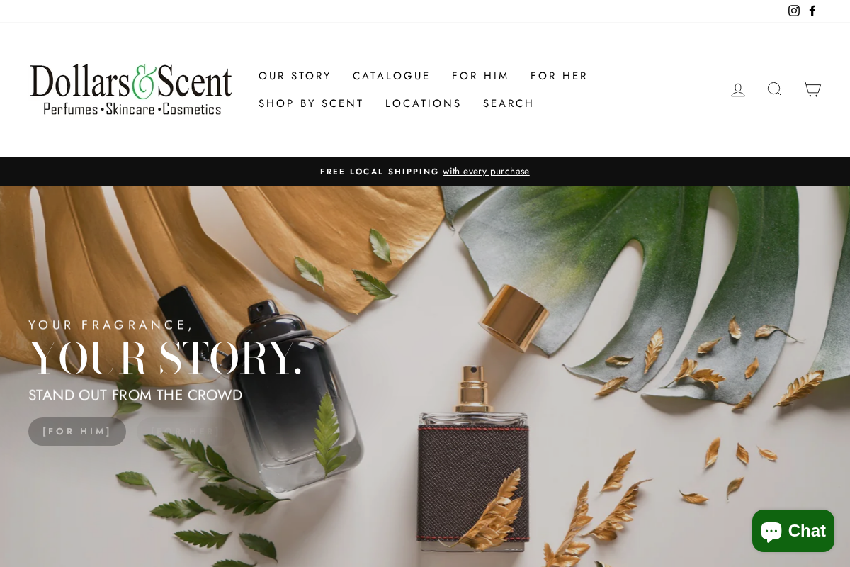 Dollars & Scent homepage screenshot