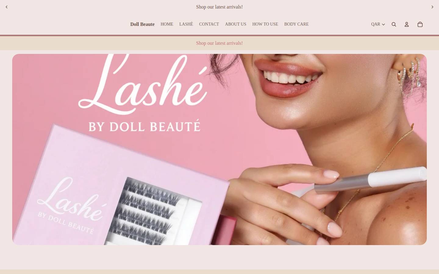 dollbeaute.com homepage screenshot