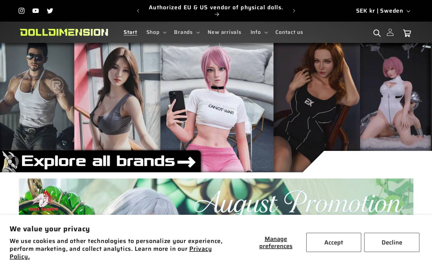 DollDimension homepage screenshot