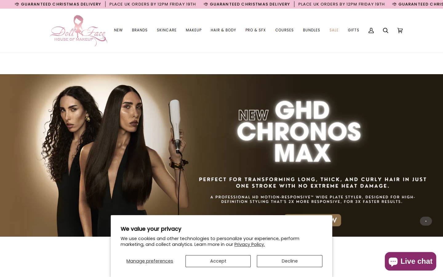 Dollfacehouseofmakeup homepage screenshot