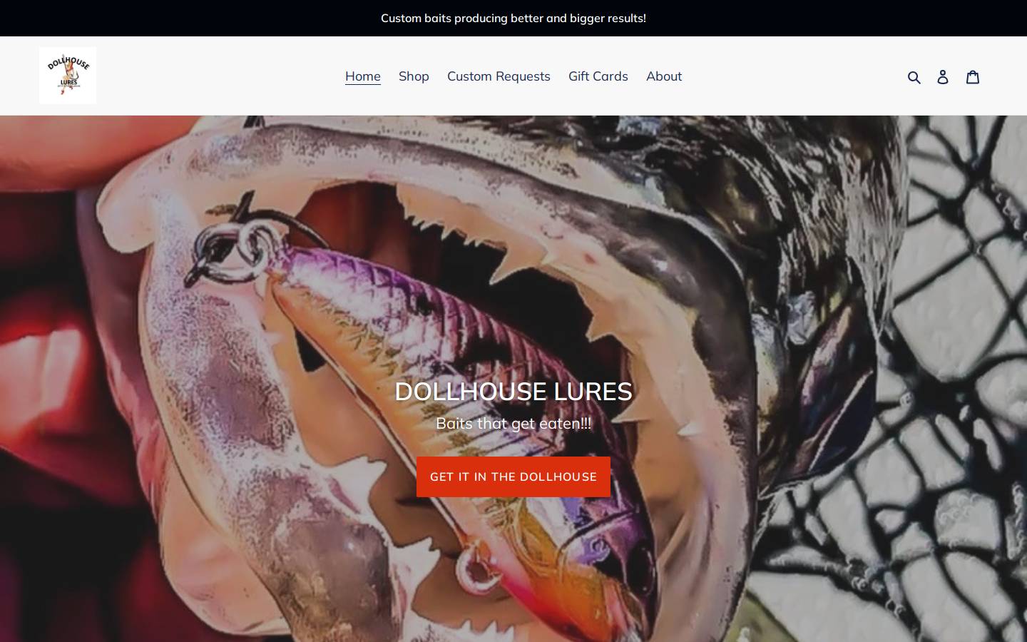 dollhouselures.com homepage screenshot