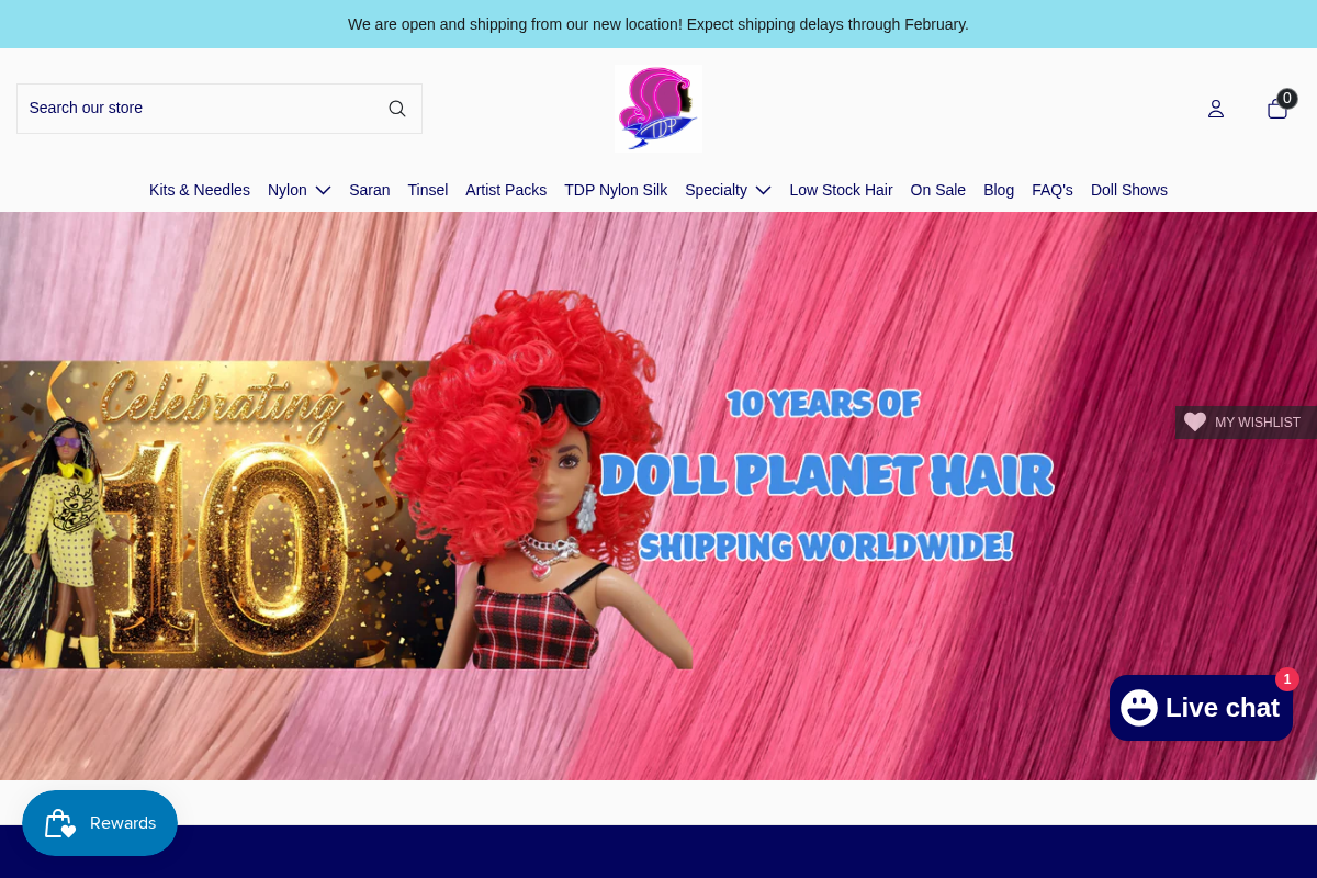 Doll Planet Hair homepage screenshot