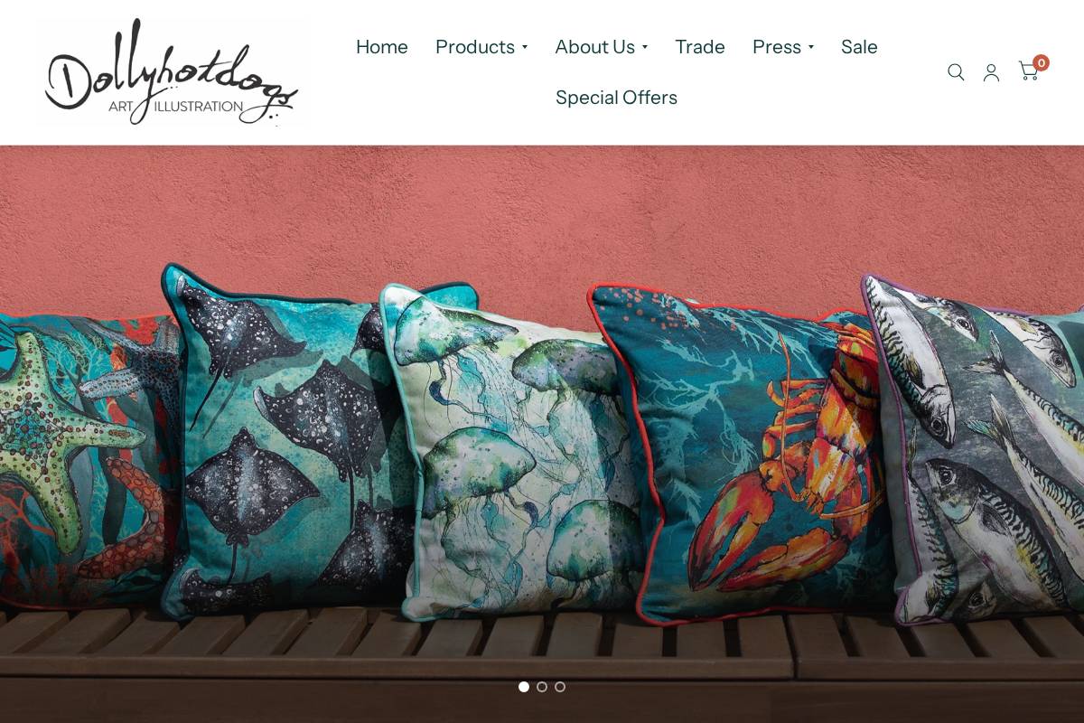 dollyhotdogs.com homepage screenshot