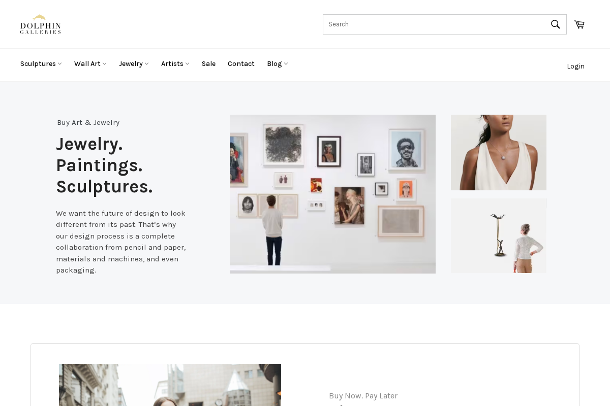 Dolphin Galleries homepage screenshot