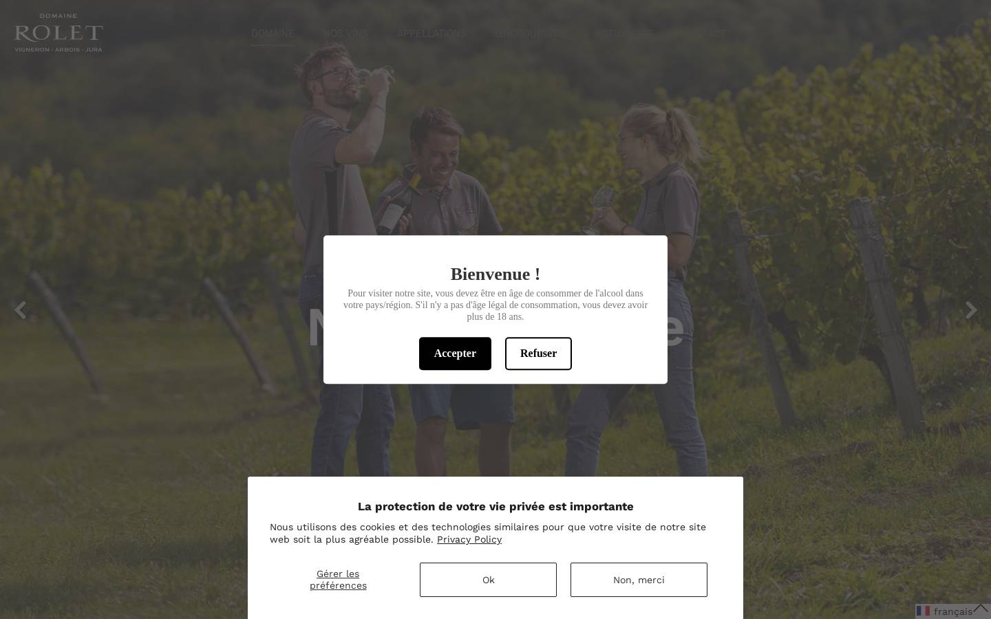 domaine-rolet.com homepage screenshot