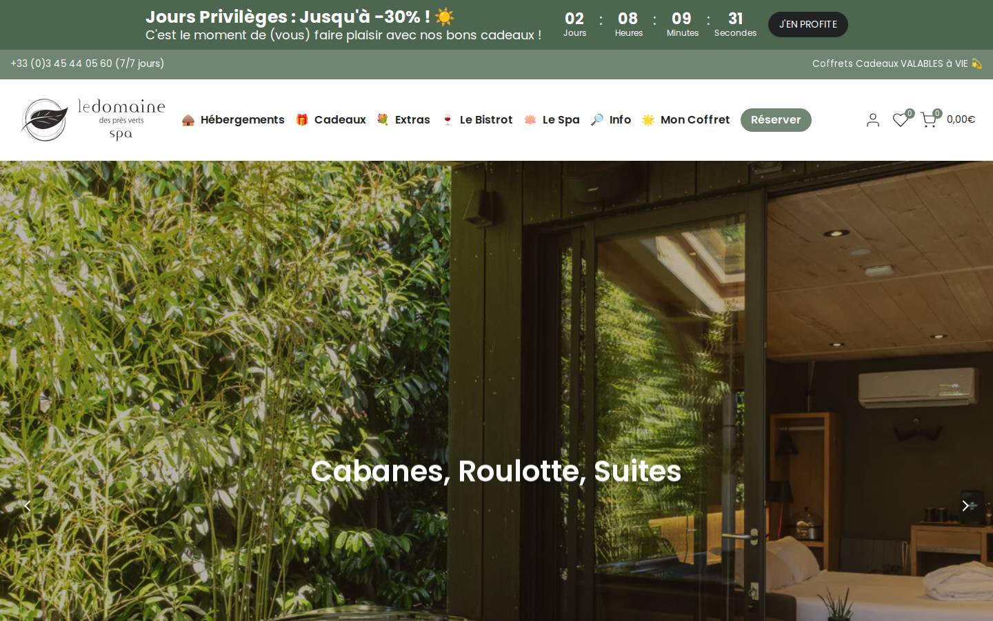 domainedespresverts.fr homepage screenshot