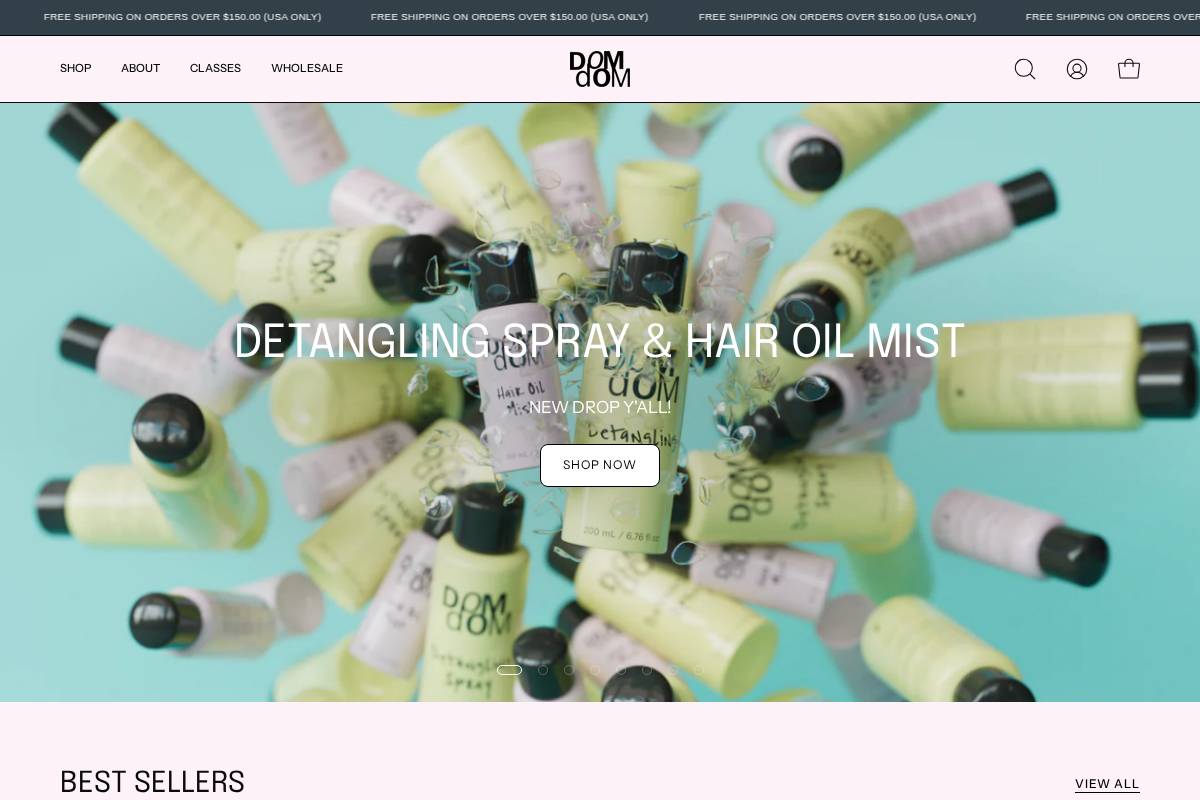 Domdomhair homepage screenshot