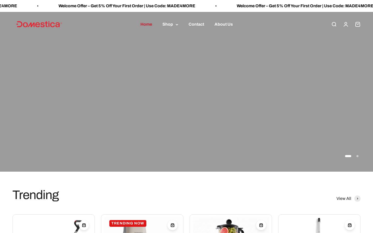 domestica.com homepage screenshot