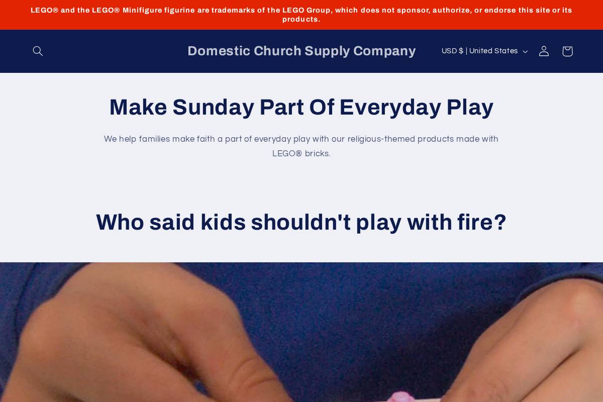domesticchurchsupply.com homepage screenshot