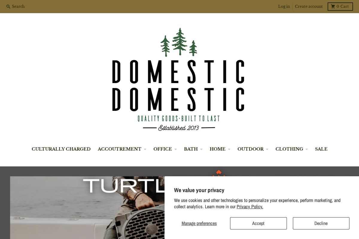 domesticdomestic.com homepage screenshot