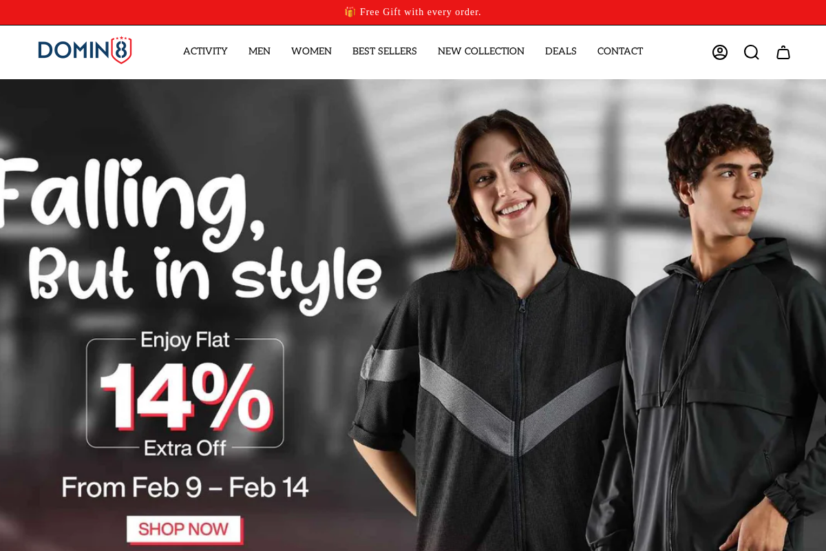 Domin8 homepage screenshot