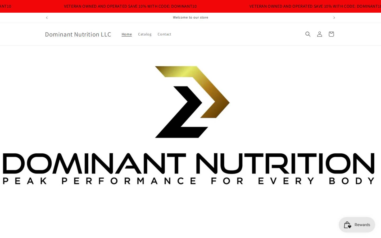 dominantnutritionllc.com homepage screenshot