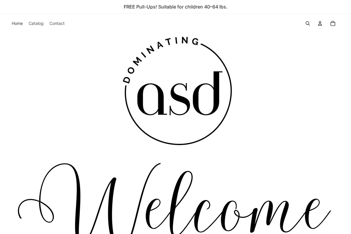 Dominating ASD homepage screenshot