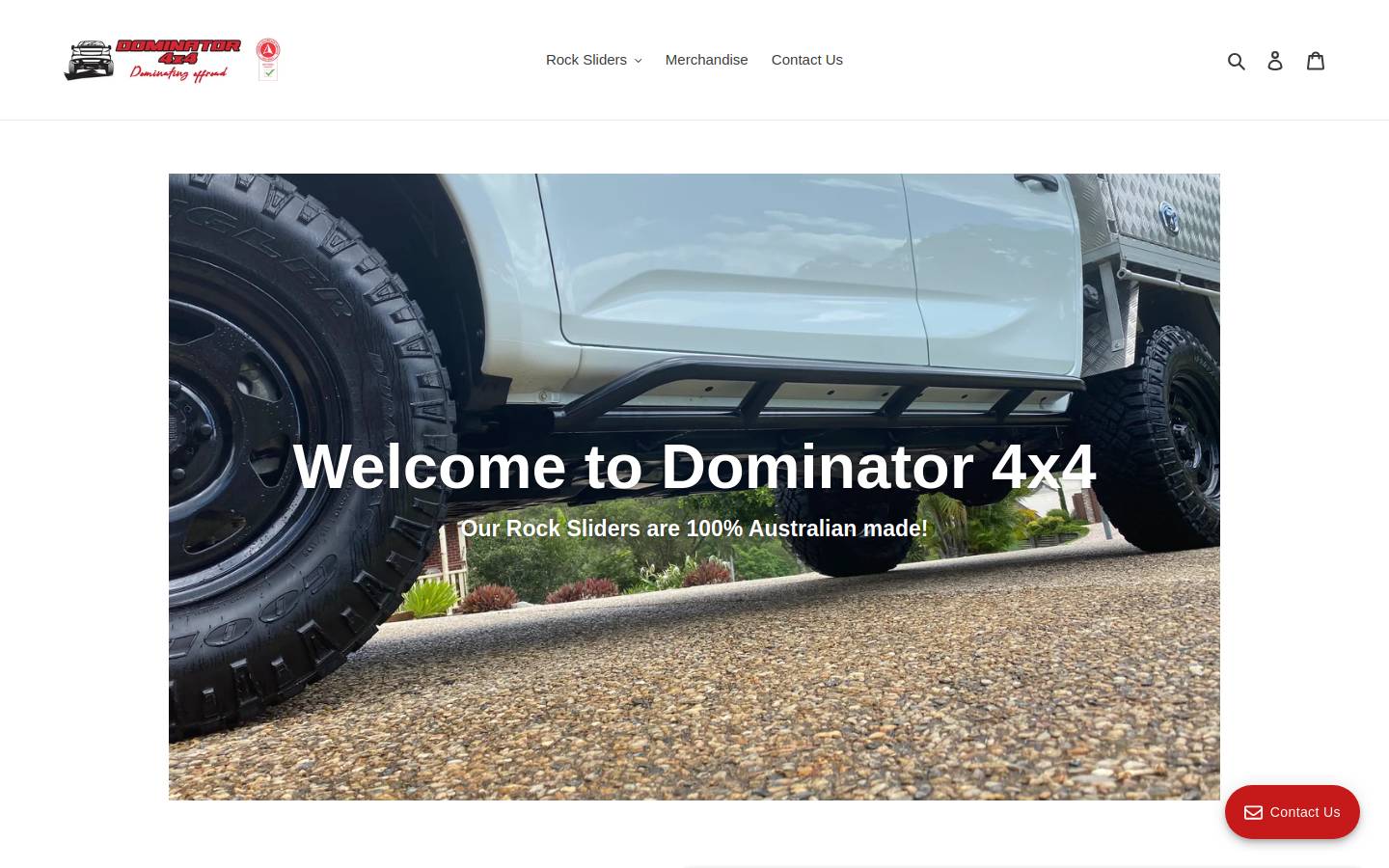 dominator4x4.com.au homepage screenshot
