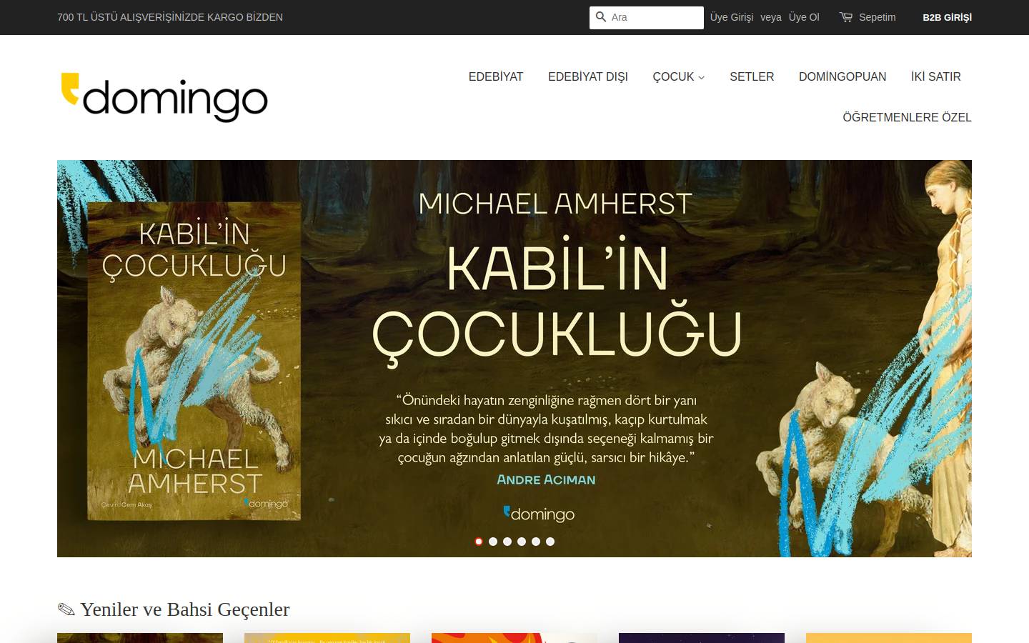 domingo.com.tr homepage screenshot