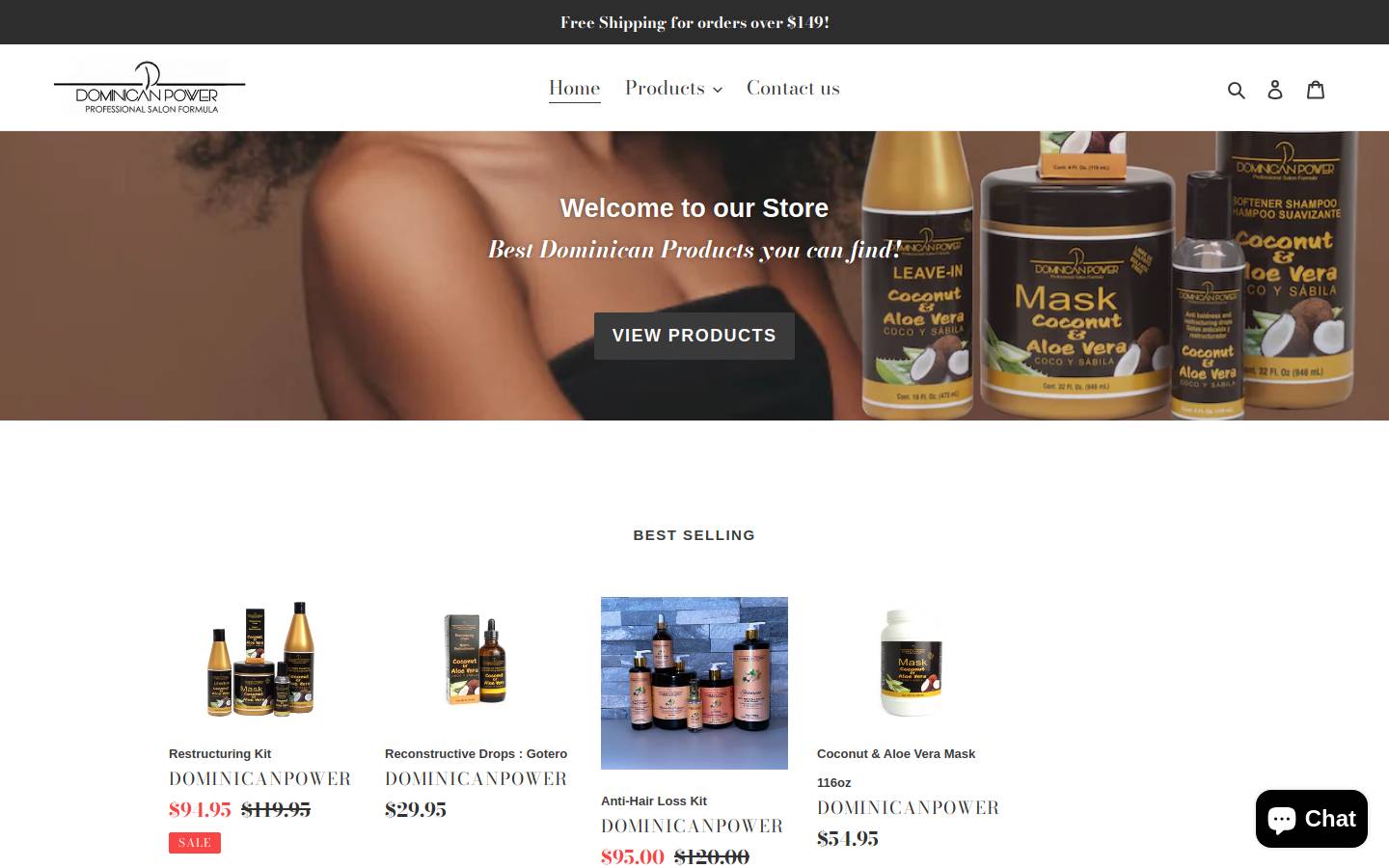 dominicanpowerproduct.com homepage screenshot