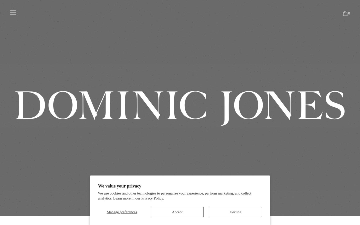 dominicjonesjewellery.com homepage screenshot