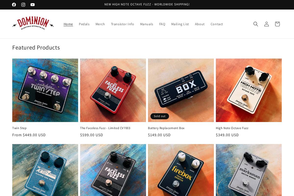 dominionelectric.co homepage screenshot