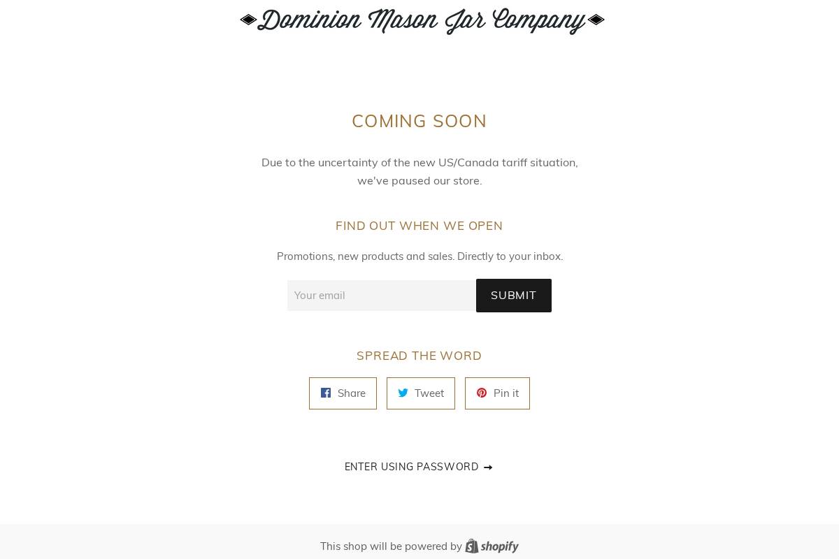 dominionmason.com homepage screenshot