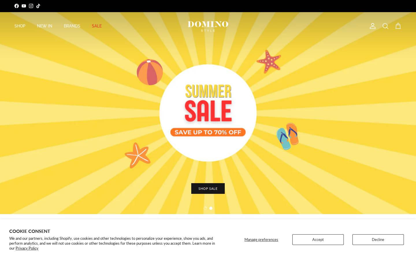 Domino homepage screenshot