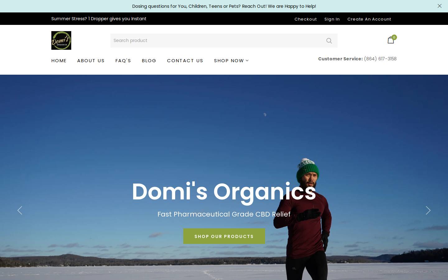 domisorganics.com homepage screenshot