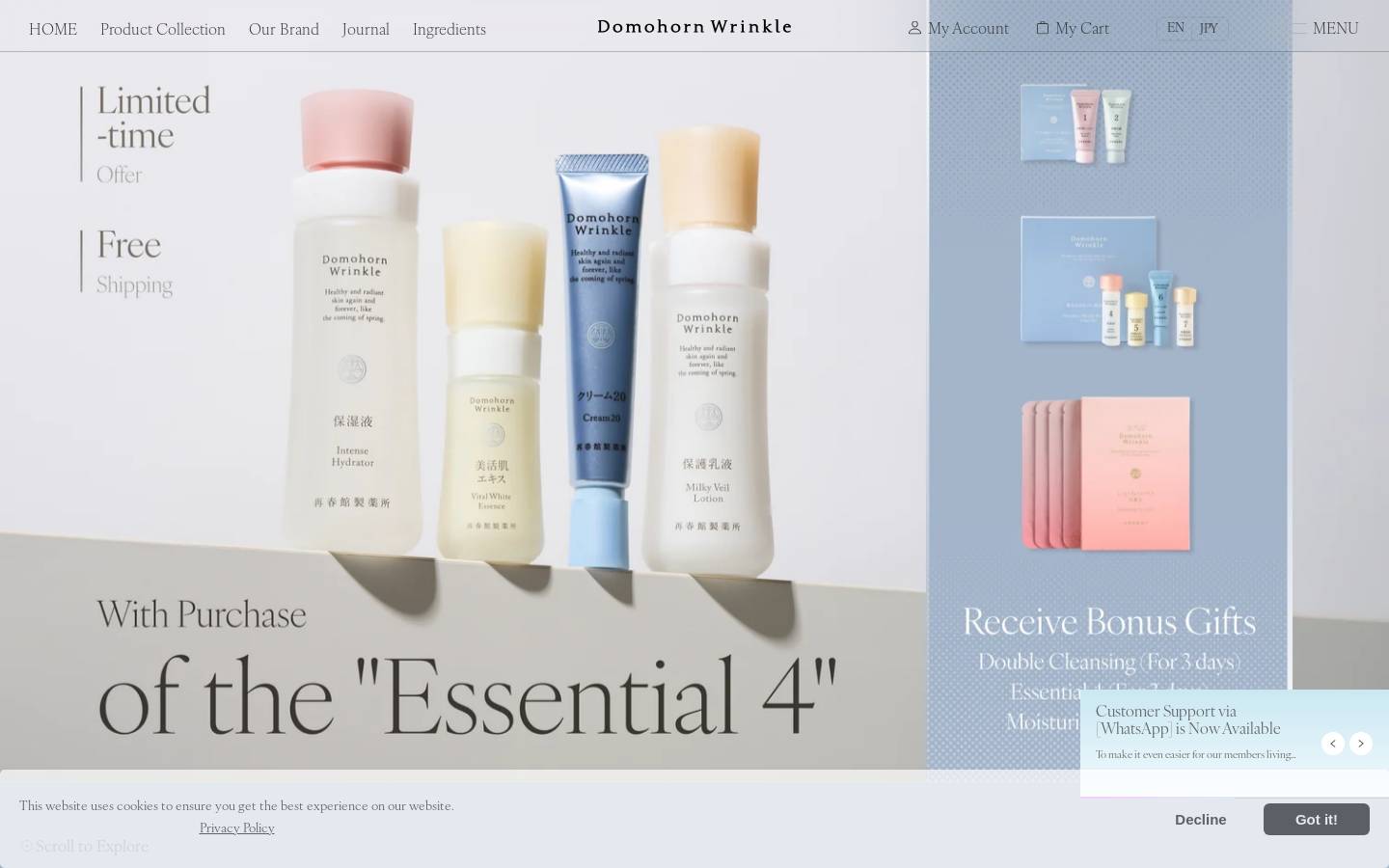 domohornwrinkle.com homepage screenshot