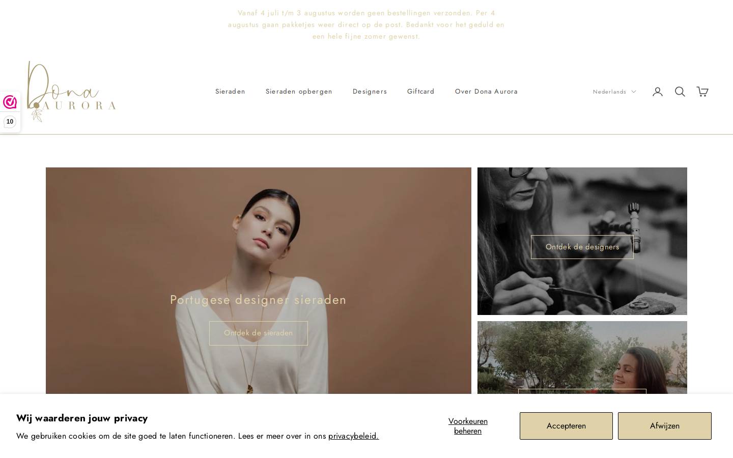 dona-aurora.com homepage screenshot