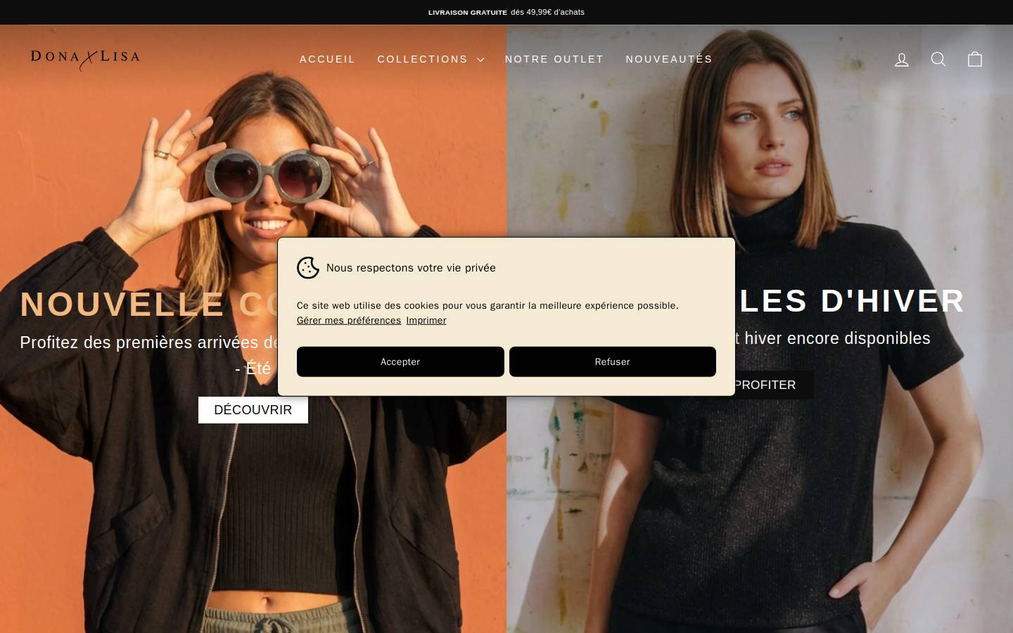 dona-lisa.com homepage screenshot