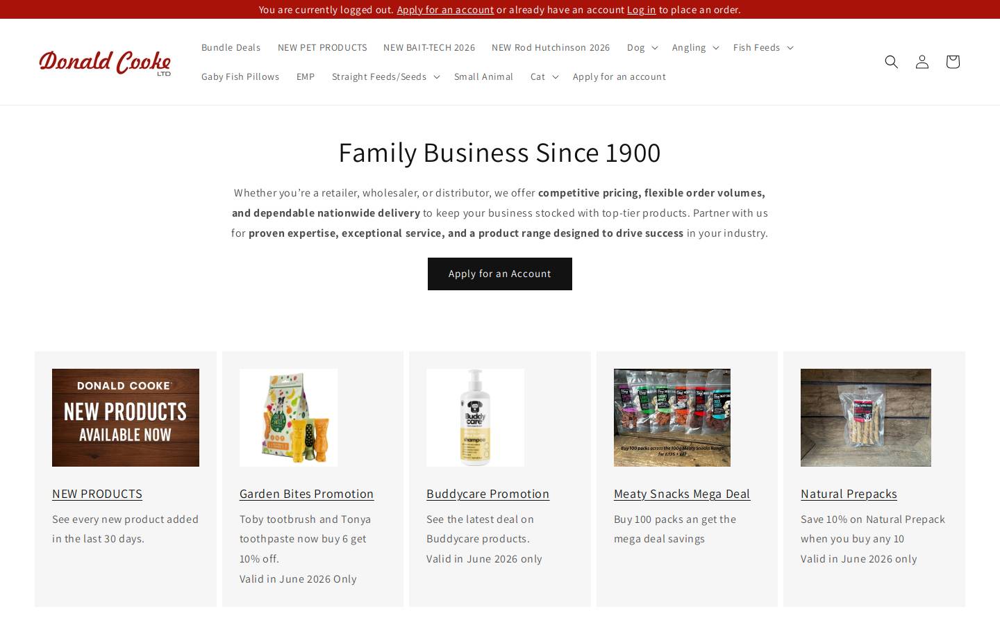 donaldcooke.co.uk homepage screenshot