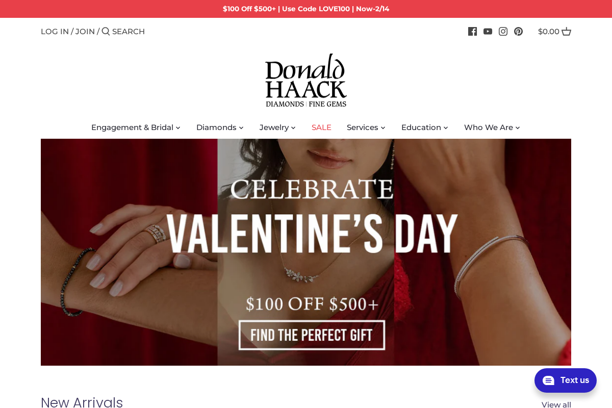 Donald Haack Diamonds homepage screenshot