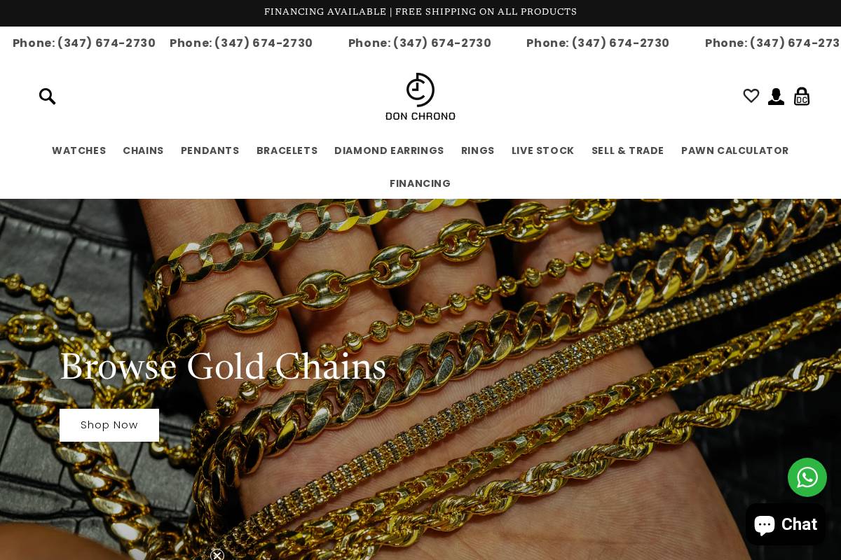 Donchrono homepage screenshot