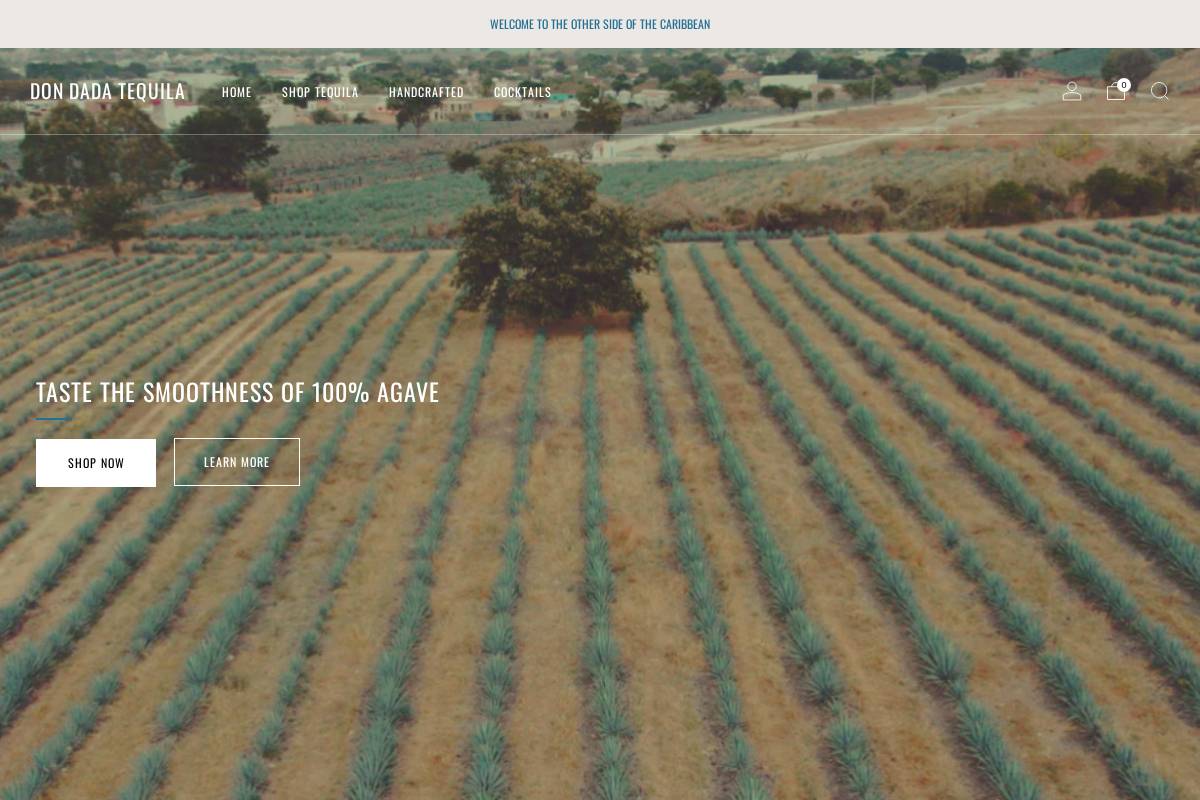 dondadatequila.com homepage screenshot