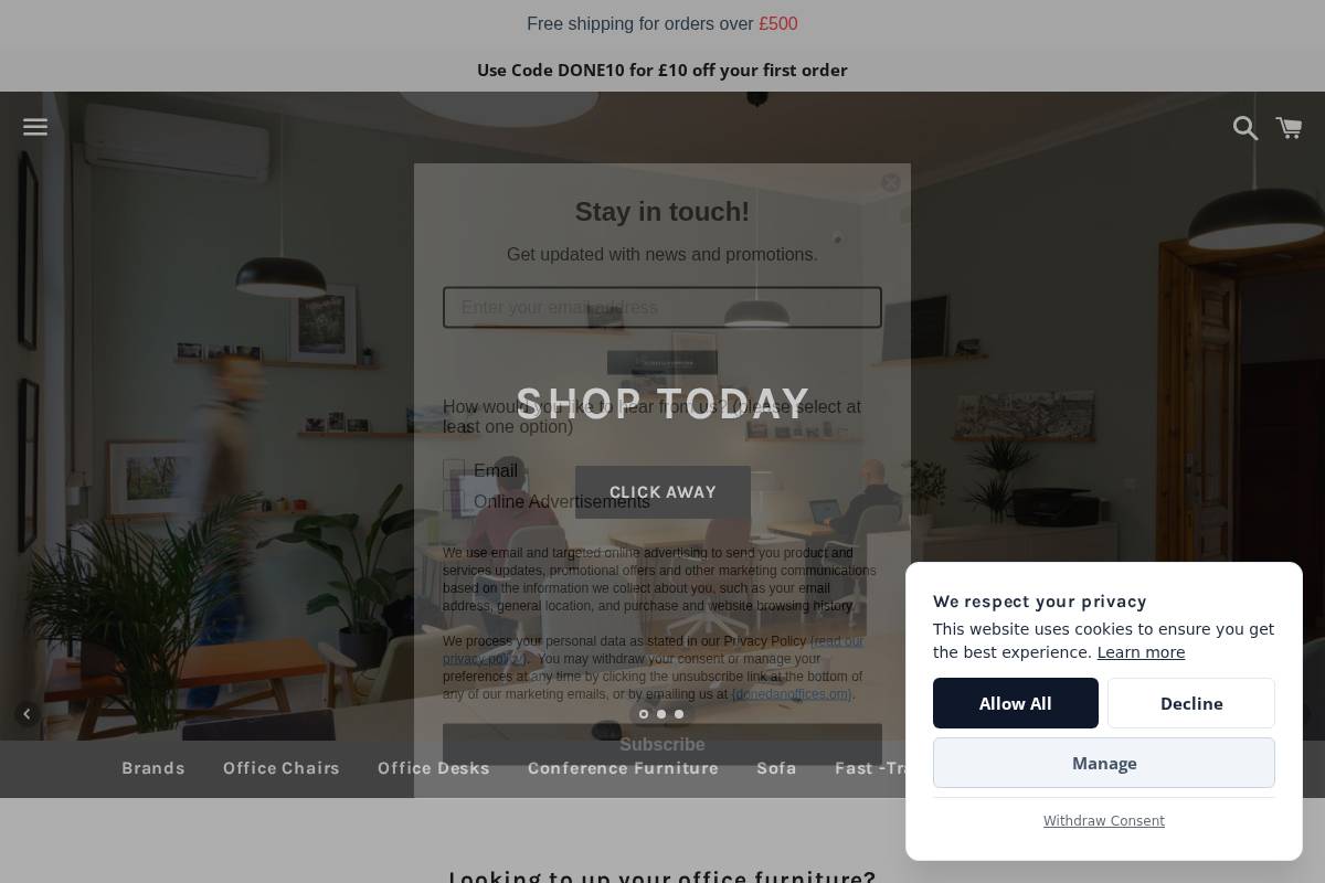 Donedan Offices homepage screenshot