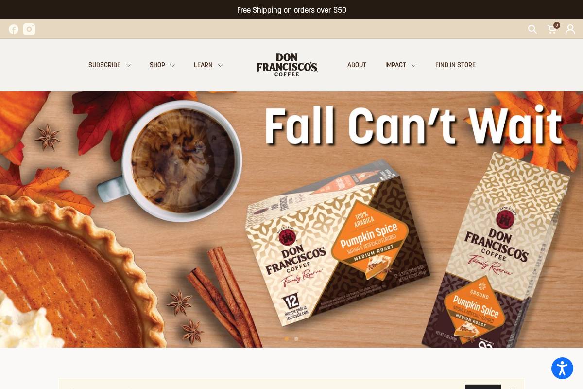 donfranciscos.com homepage screenshot