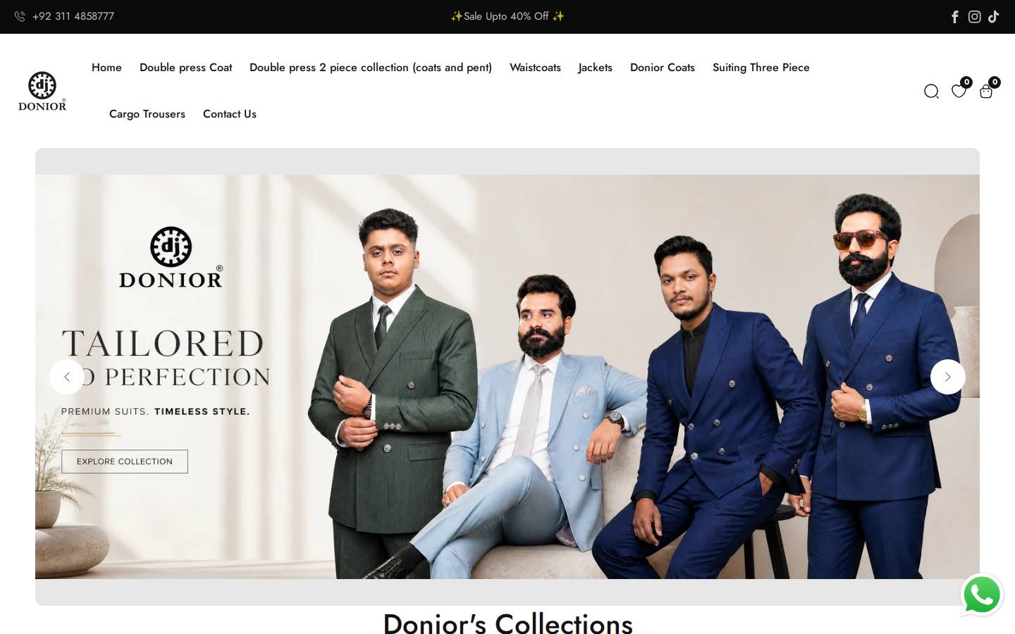 doniorjeans.com homepage screenshot