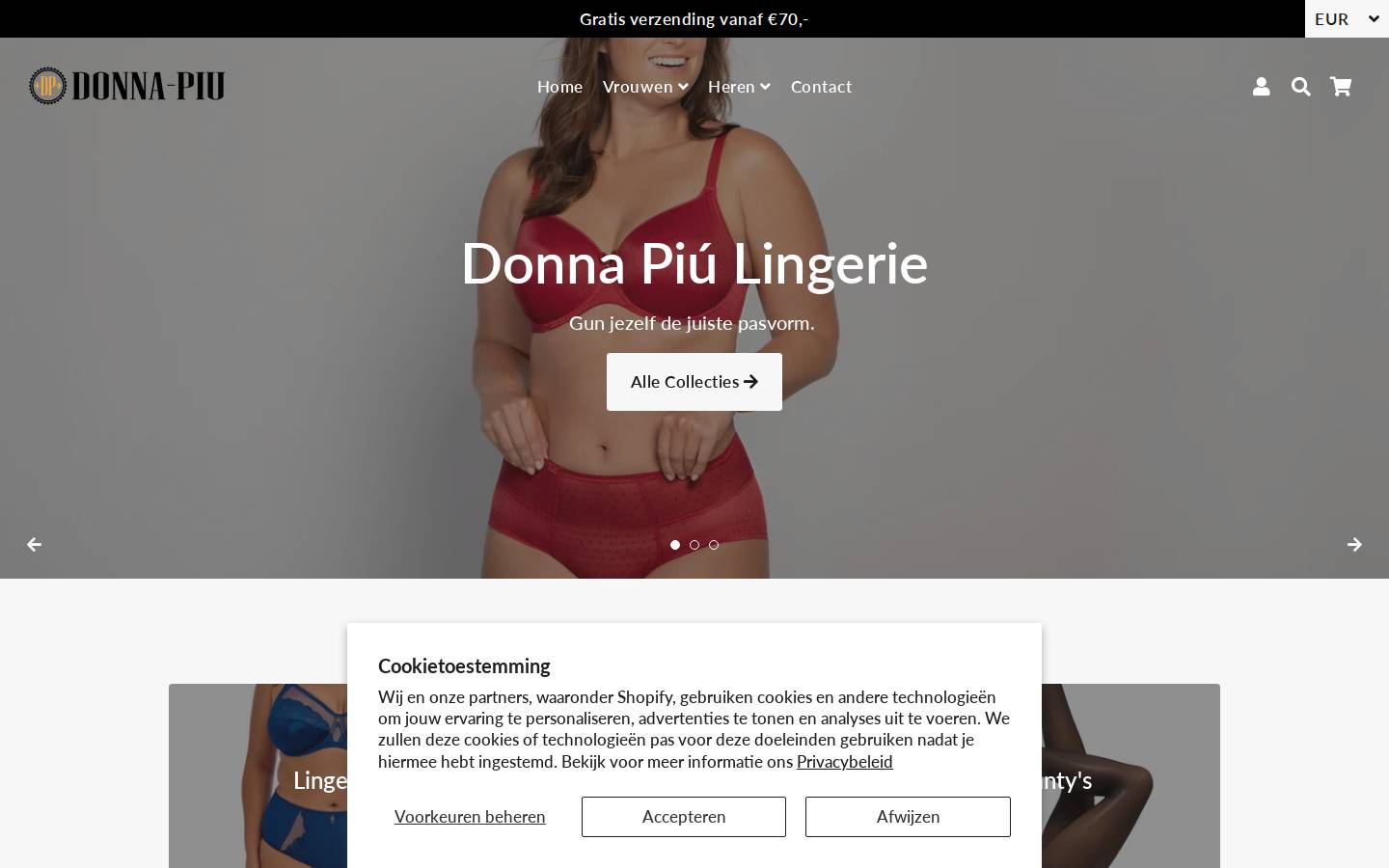 donna-piu.nl homepage screenshot