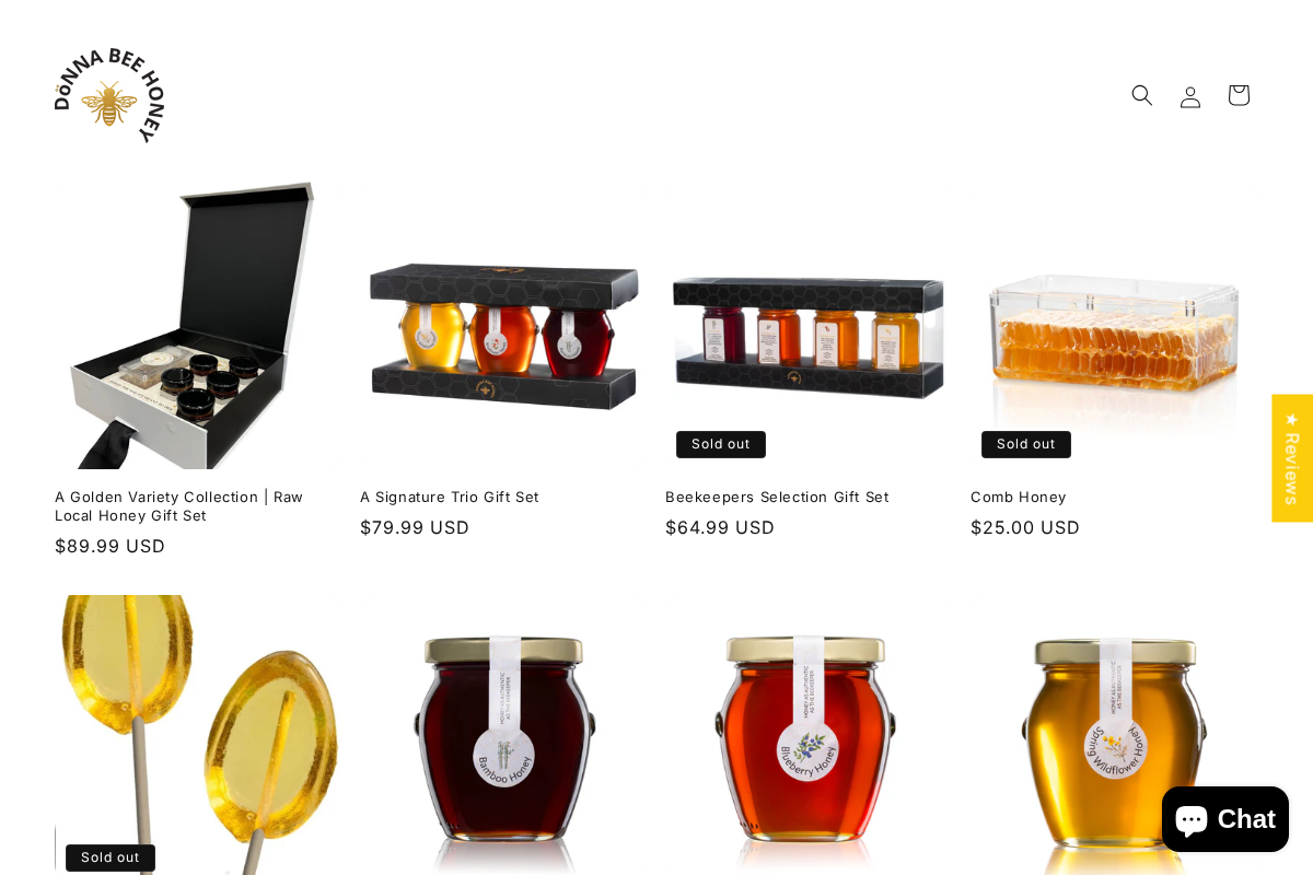 donnabeehoney.com homepage screenshot