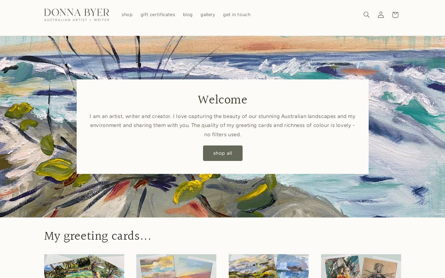 donnabyer.com homepage screenshot
