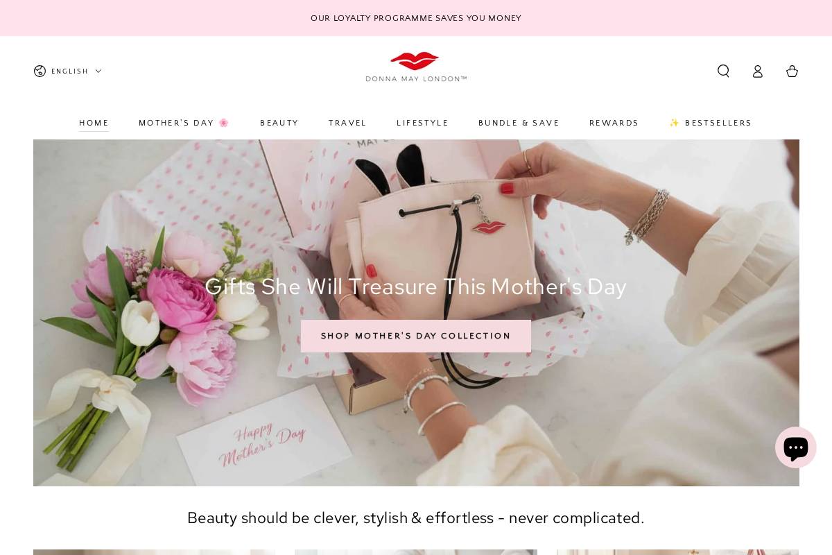 Donnamaylondon homepage screenshot