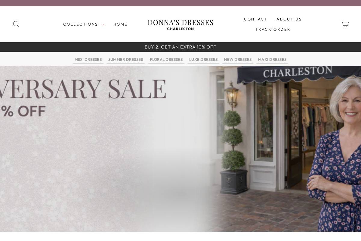 Donnasdresses homepage screenshot