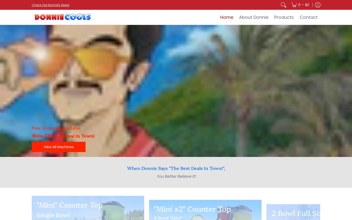 donniecools.com homepage screenshot