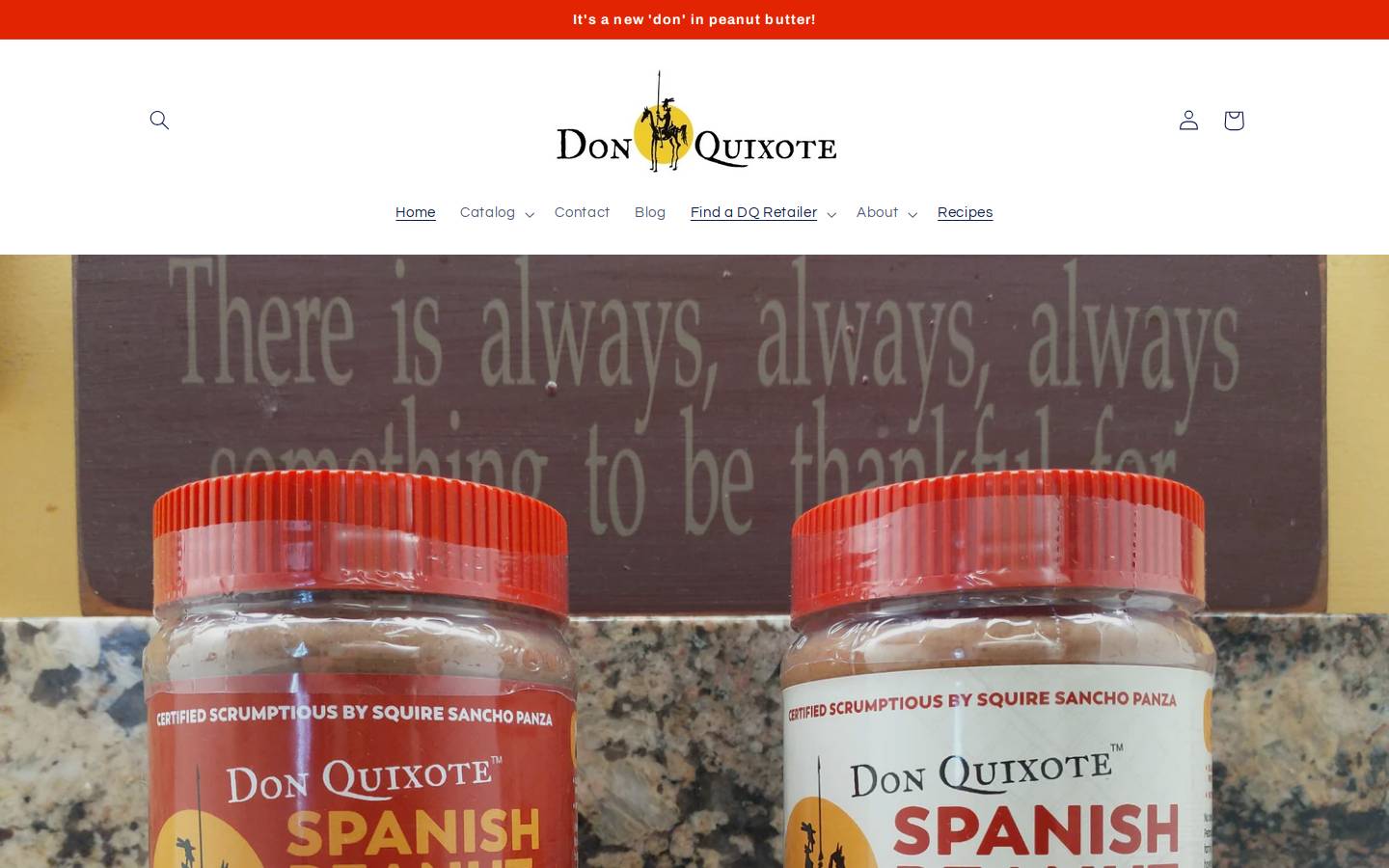 donqpeanutbutter.com homepage screenshot