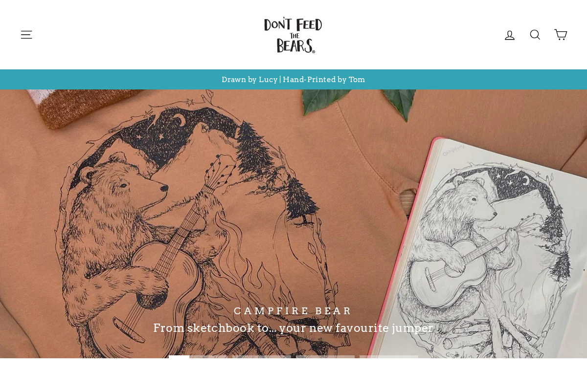 Don't Feed the Bears homepage screenshot