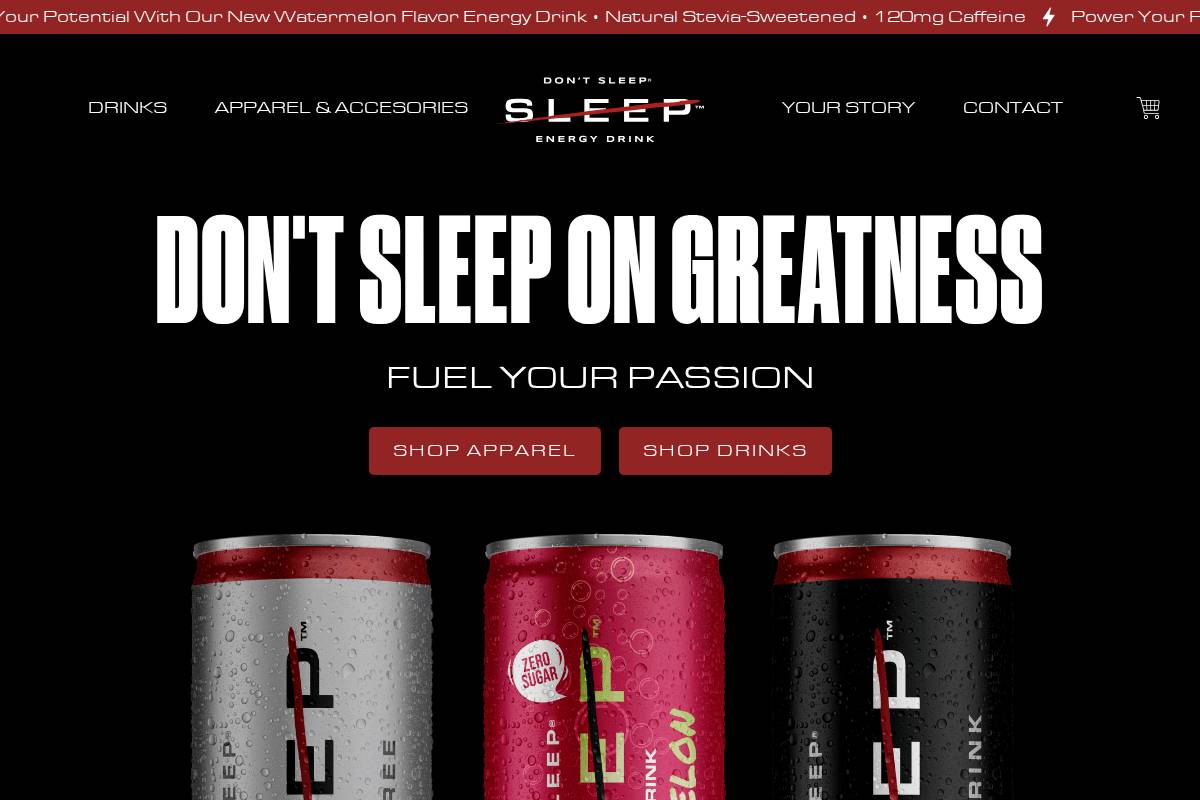 dontsleepenergy.com homepage screenshot