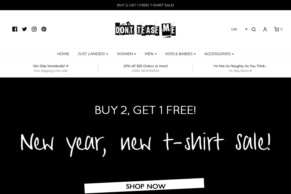 donttease.me homepage screenshot