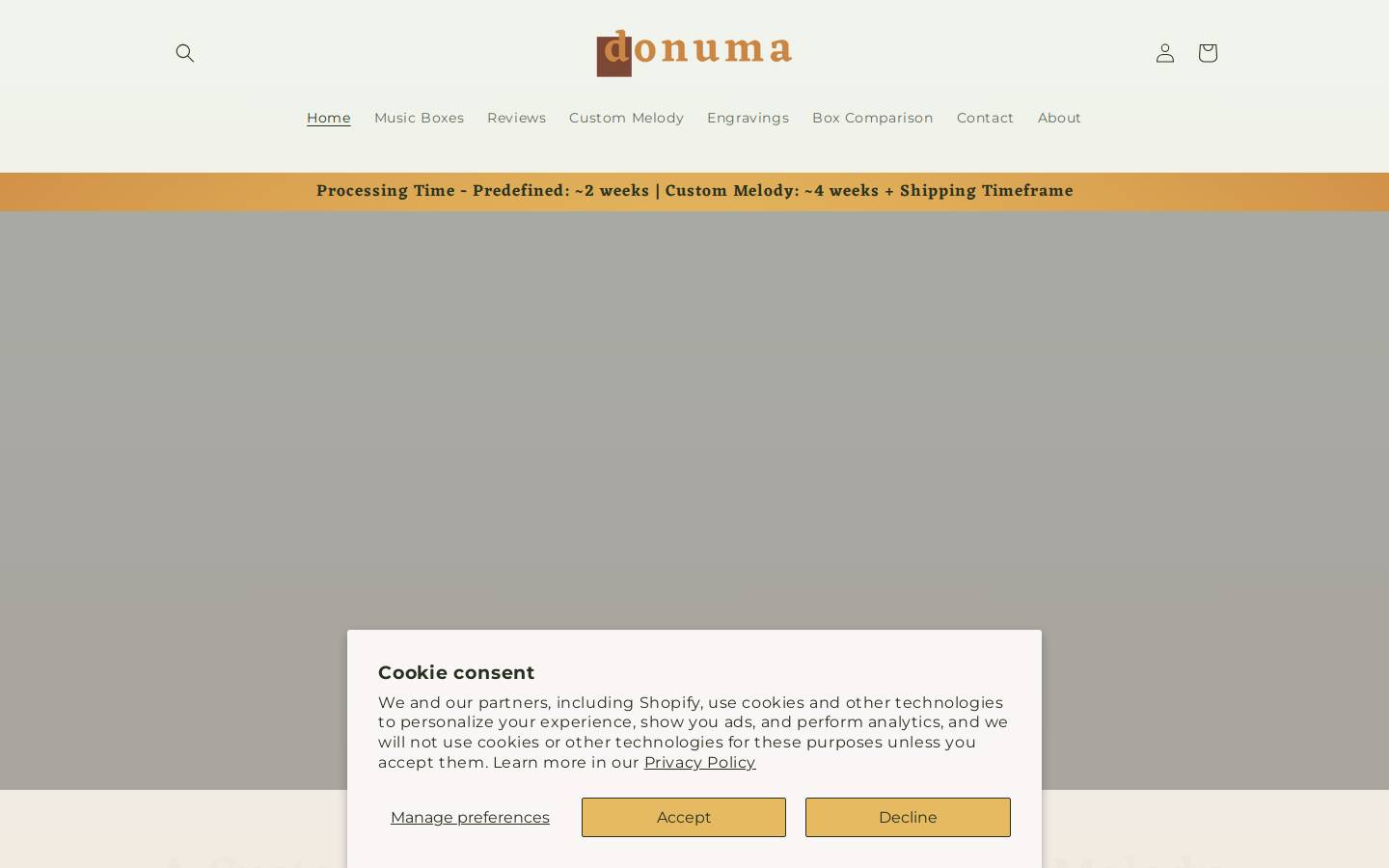 Donuma homepage screenshot