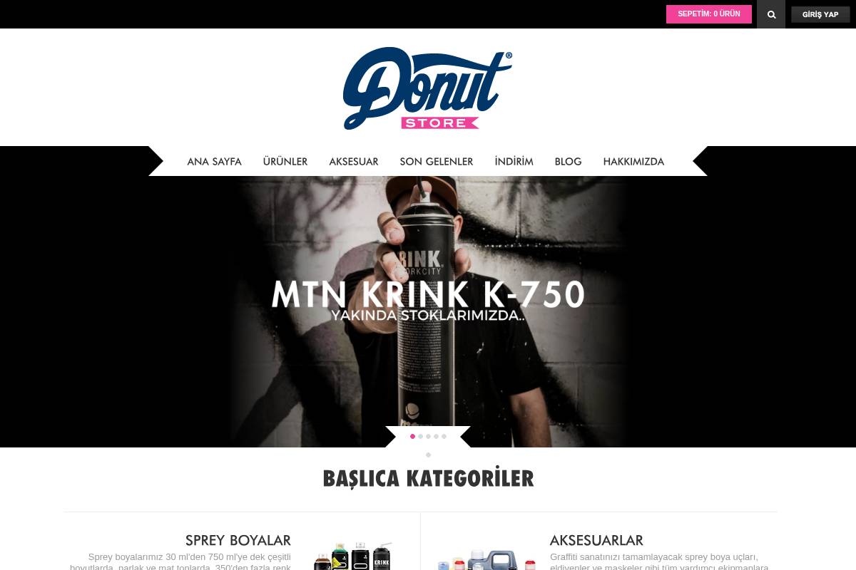 Donut homepage screenshot