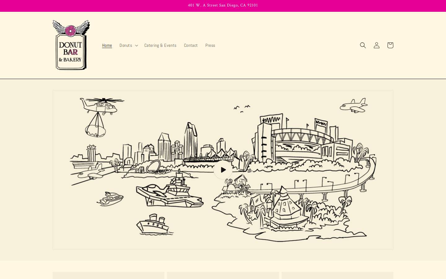 donutbarsd.com homepage screenshot