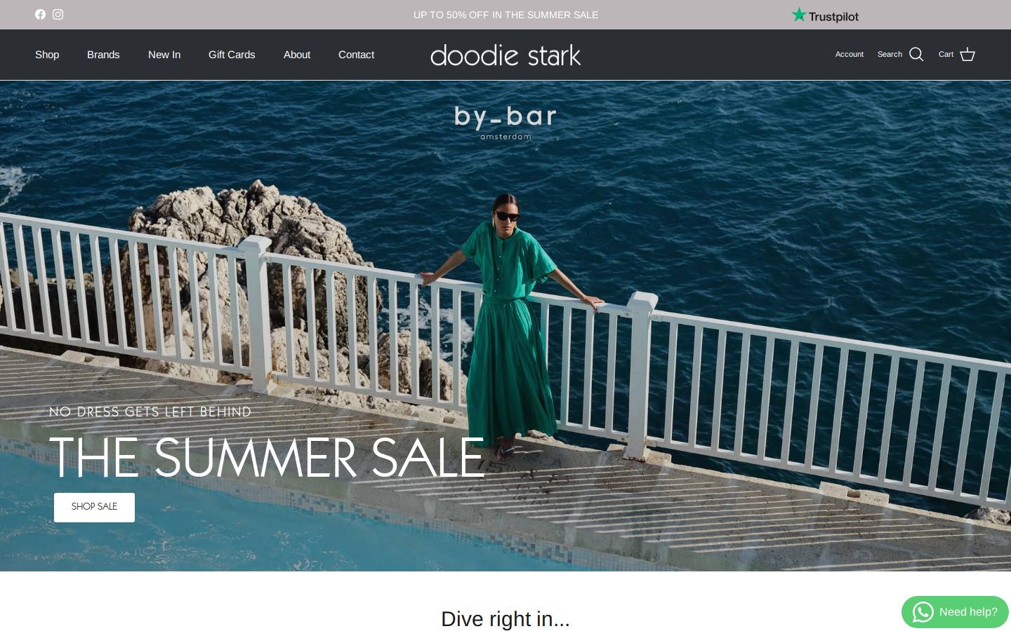 Doodie Stark homepage screenshot